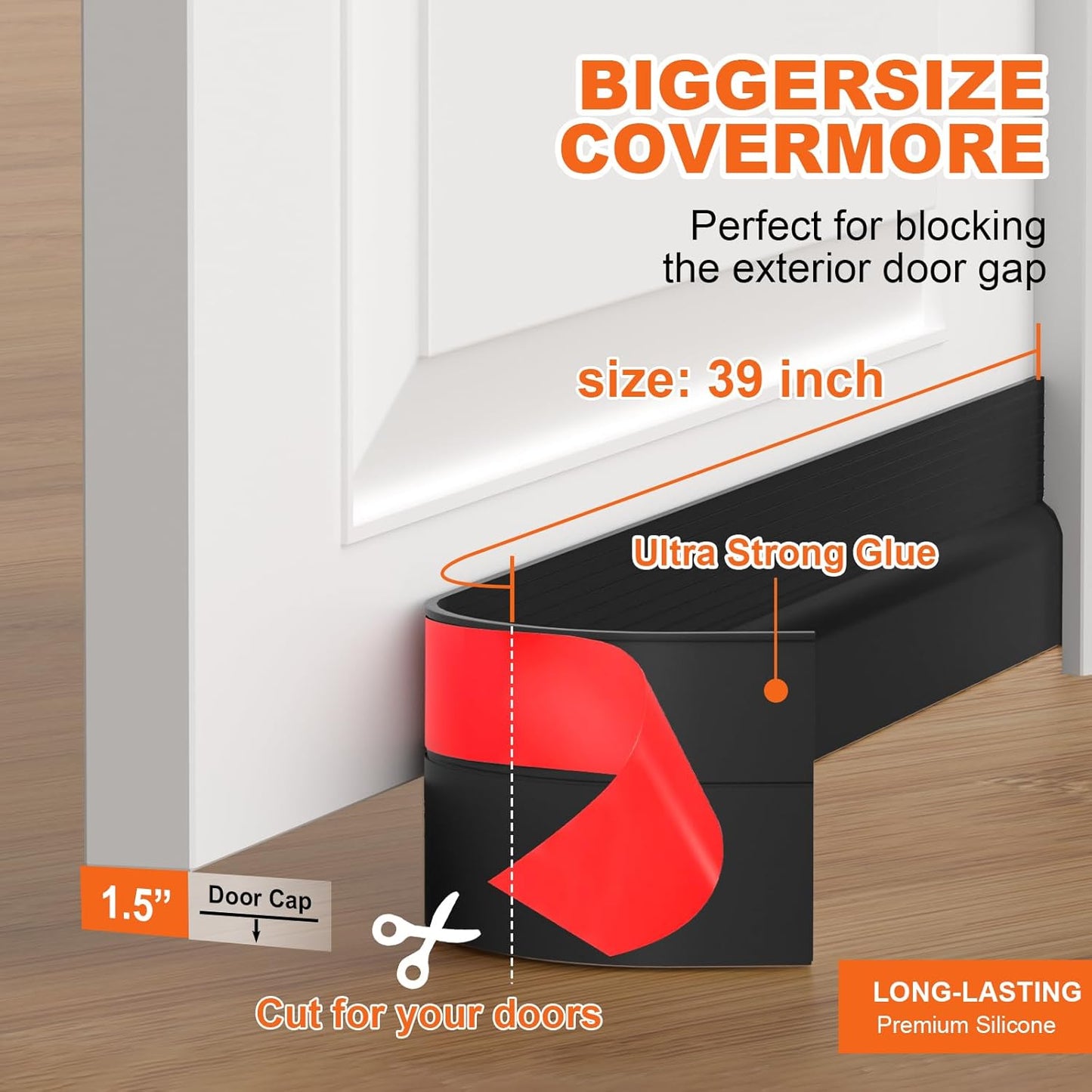 VibraGate Door Sweep for Bottom of Door – Quiet Nursery Doorway Comfort, Draft-Free Rest Environment