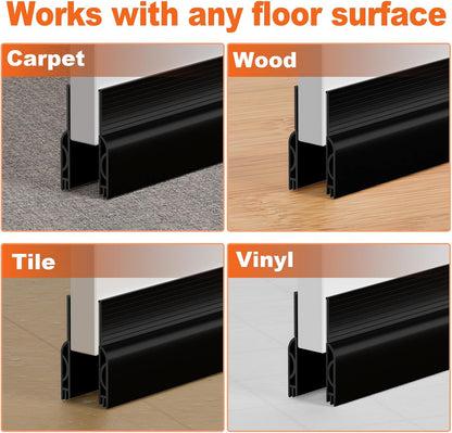 VibraGate Door Sweep for Bottom of Door – Quiet Nursery Doorway Comfort, Draft-Free Rest Environment