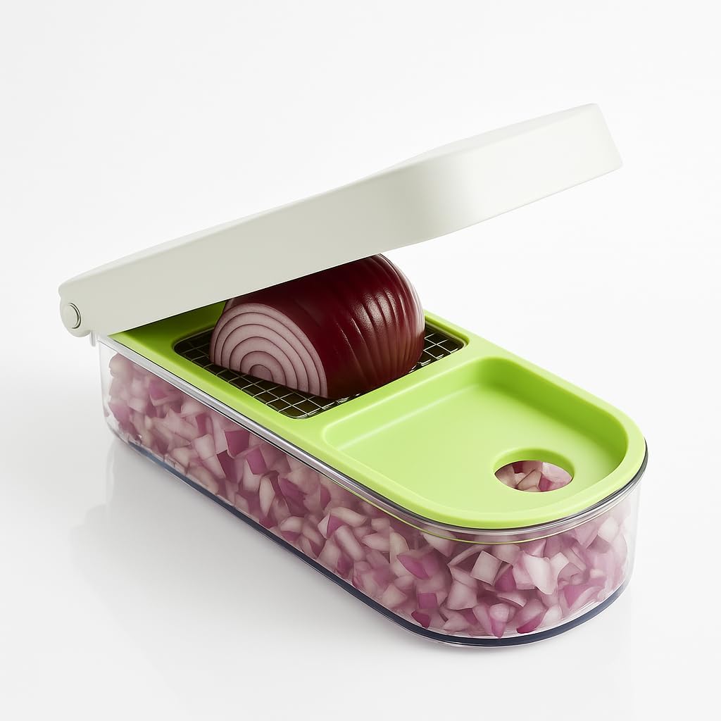 Vidalia Chop Wizard Vegetable Chopper – Worry-Free Veggie Dicer for Older Home Cooks, Push-Down Chopping Without Sharp Knife Handling