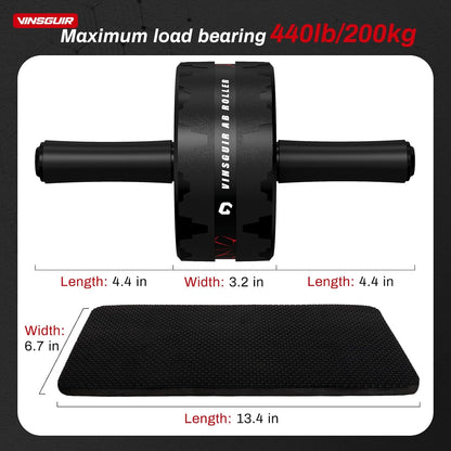 VINSGUIR Lightweight Ab Roller – Full-Body Outdoor Workout for Vacation Rentals and Trails