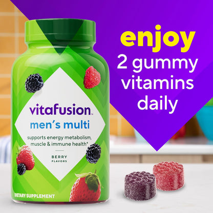 Vitafusion Men's Daily Gummy Multivitamin – Less-Is-More Approach to Comprehensive Men's Nutrition
