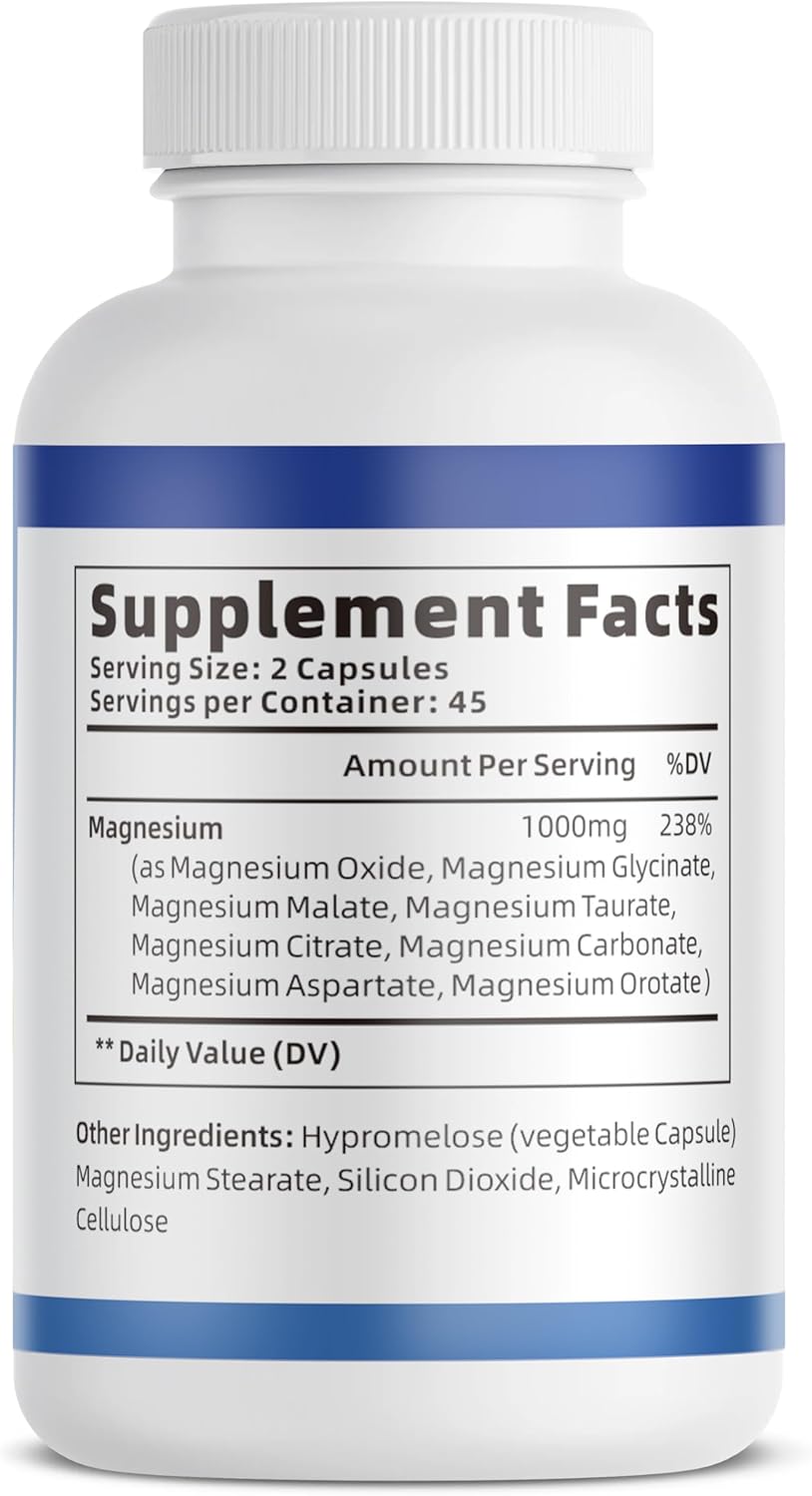 VitaRoot Magnesium Complex 1000mg – Home Office Energy & Focus Stack, 90 ct
