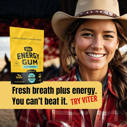 Viter Energy Caffeine Chewing Gum – Practical Stocking Stuffer for Coffee Lovers and Busy Professionals