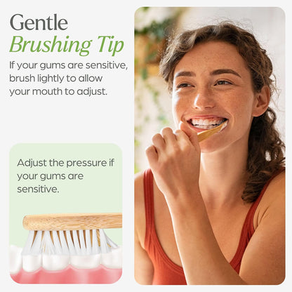 VIVAGO Bamboo Toothbrushes 30 Pack – Neutral-Toned Toothbrushes for the Intentional, Less-Is-More Home
