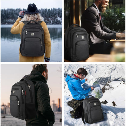 Volher Laptop Backpack – Pickpocket Proof Campus Backpack for 15.6 Inch Laptops, Hidden Wallet Compartment