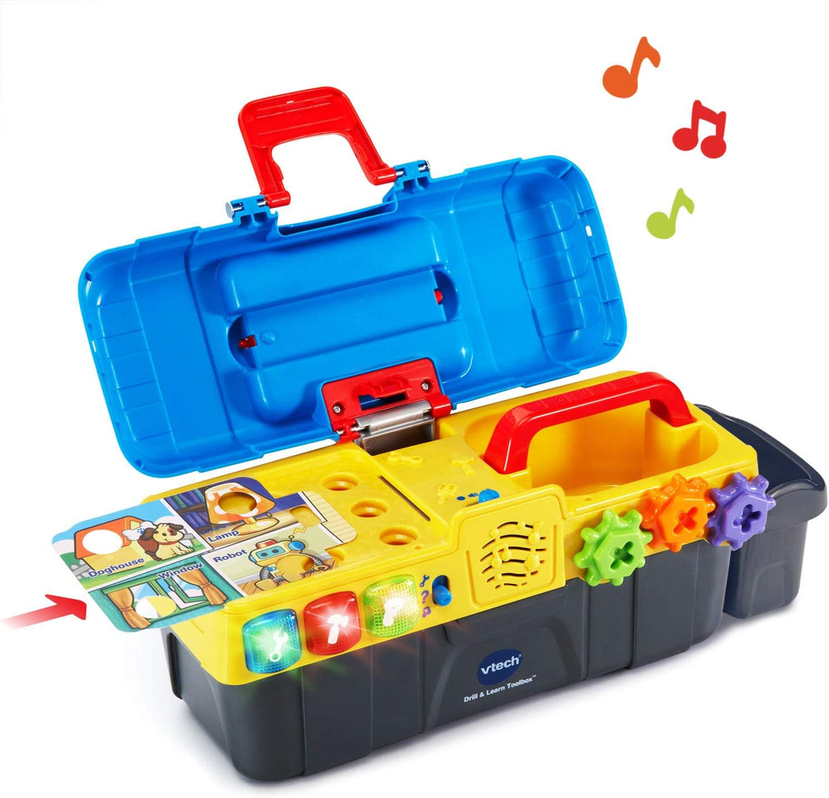 VTech Drill and Learn Toolbox – Parent-Approved Activity Toy for Shared Sibling Play Area, Ages 2-5