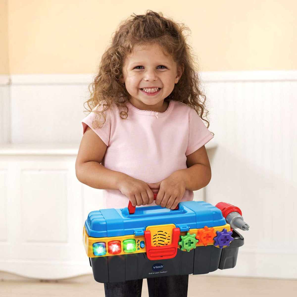 VTech Drill and Learn Toolbox – Parent-Approved Activity Toy for Shared Sibling Play Area, Ages 2-5