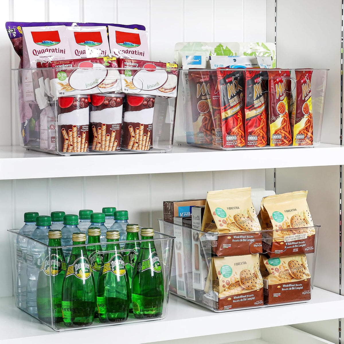 Vtopmart 11x11 Clear Storage Bins – Streamlined Kitchen Cabinet Organizer for Clutter-Free Homes