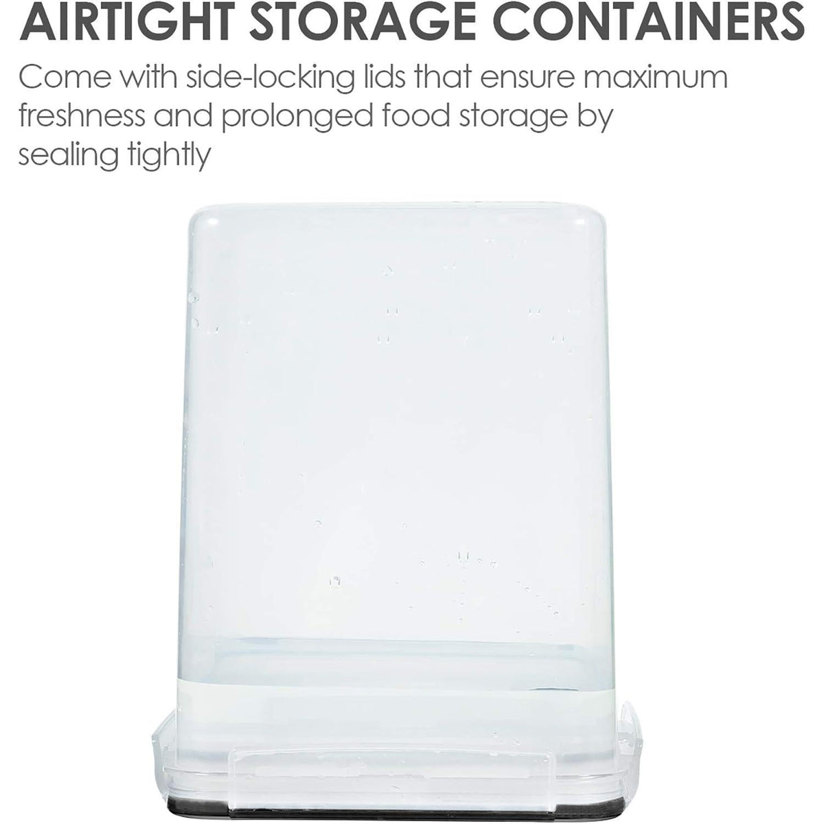 Vtopmart 5.2L Black Flour Sugar Storage Container Set of 4 with Measuring Cups and Labels – Streamlined Bulk Pantry System for Cooking Enthusiasts