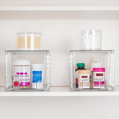 Vtopmart Decorative Stackable Storage Drawers for Bedroom Closet Styling