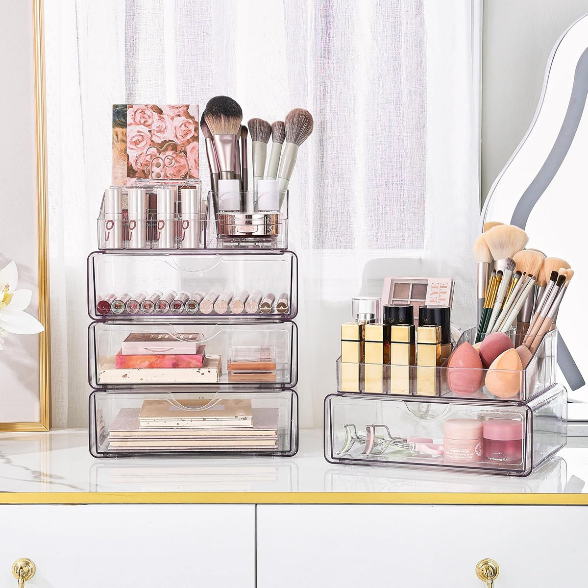 Vtopmart See-Through Makeup Organizer – Refined Living Room and Vanity Decor for Beauty Collectors