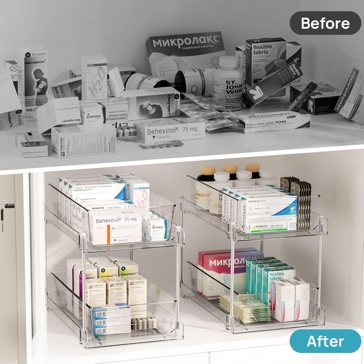 Vtopmart Under Sink Organizer Set, Thoughtful Housewarming Gift for New Homeowners
