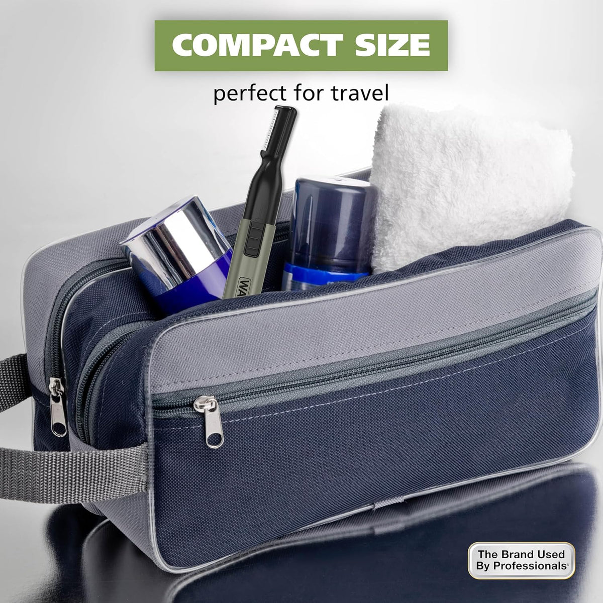 Wahl Micro Groomsman Battery Personal Trimmer – Practical Birthday Gift for Husband, Dual-Head Detail Trimmer with Eyebrow Guide
