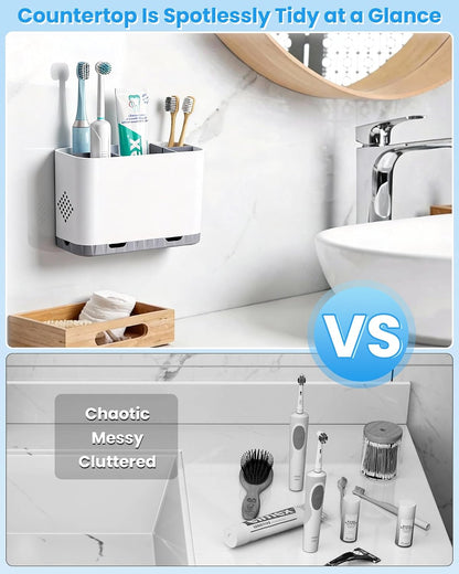 wall-mount or freestanding dual-use design in 6.3"l x 3.15"w x 4.48"h footprint
