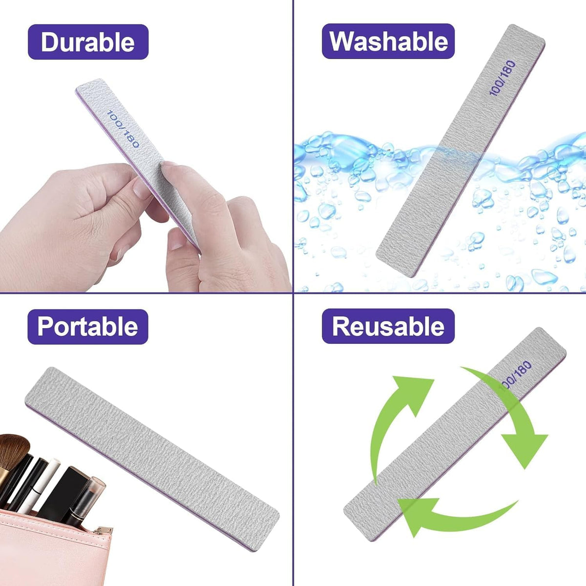 washable and reusable premium sandpaper + eva + emery board construction