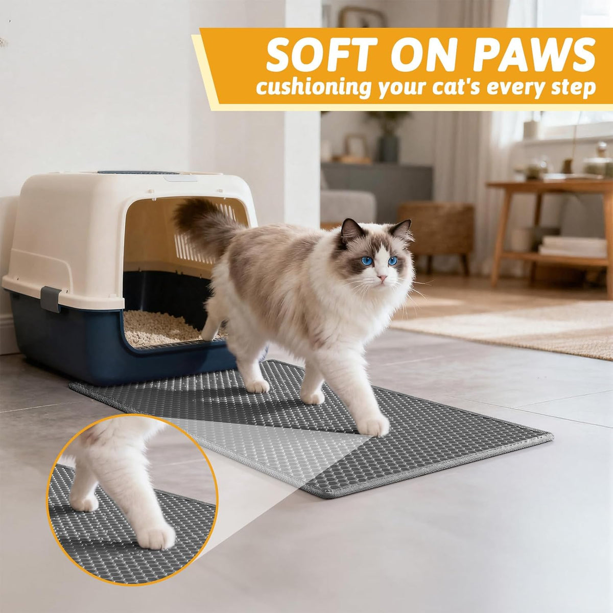 washable, soft eva material safe for sensitive paws