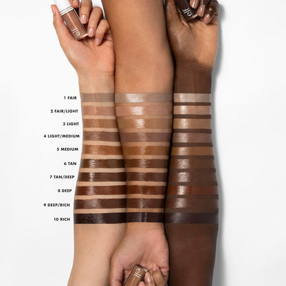 water-resistant, long-lasting finish designed to hold up through sweat, humidity, and wear