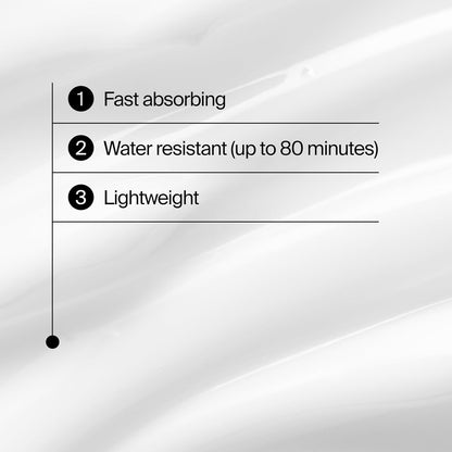 water-resistant performance for up to 80 minutes