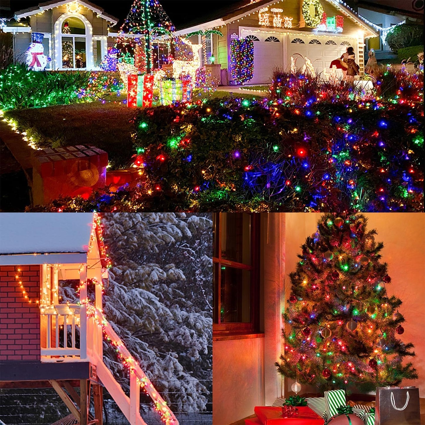 WATERGLIDE 1000 LED String Lights 328ft – Child-Safe Nursery & Playroom Decor with Timer & Remote