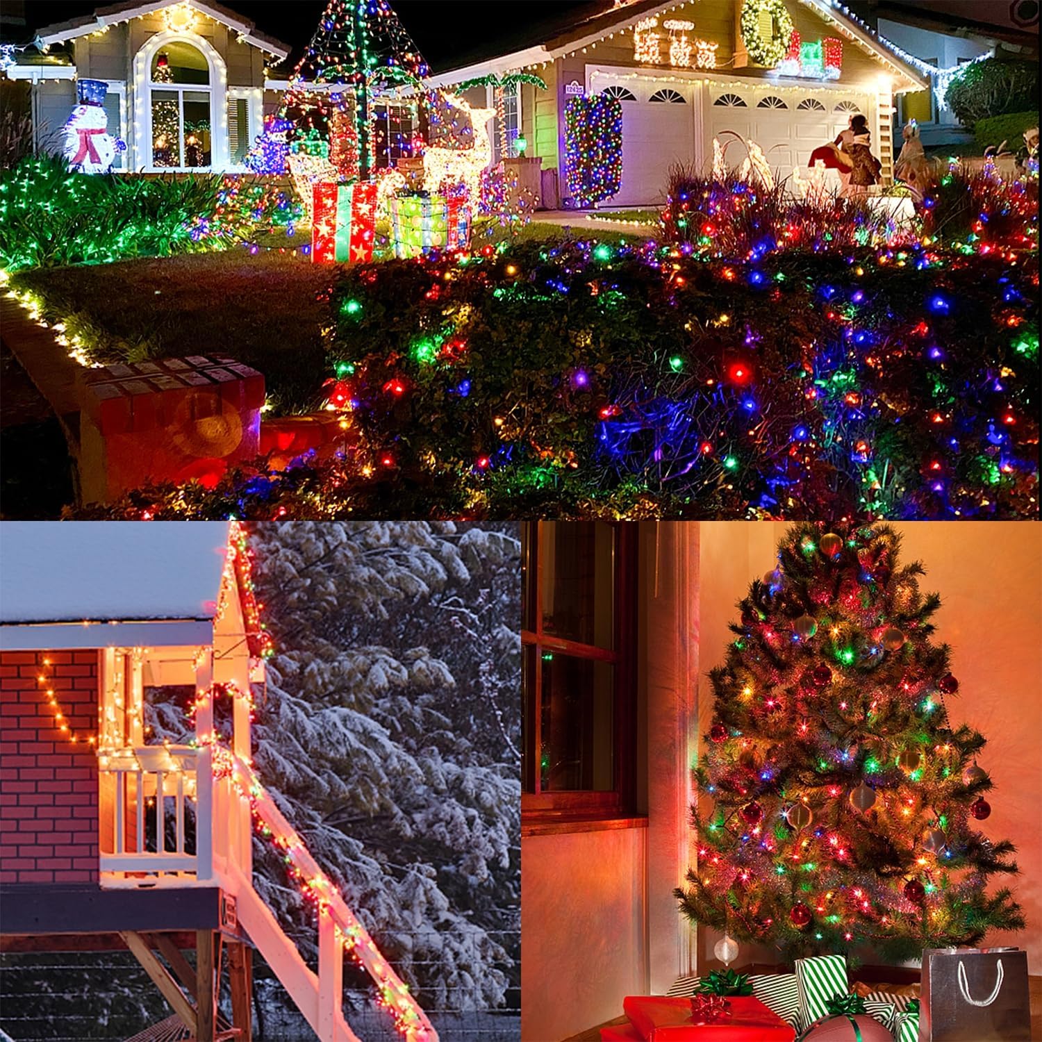 WATERGLIDE 1000 LED String Lights 328ft – Child-Safe Nursery & Playroom Decor with Timer & Remote