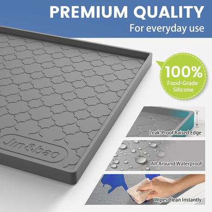 waterproof and oil-resistant surface that wipes clean or runs through the dishwasher