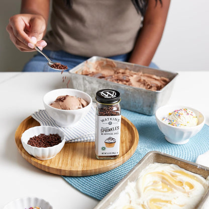 Watkins Chocolate Decorating Sprinkles – Clean Label Baking Topping for Health Conscious Home Bakers