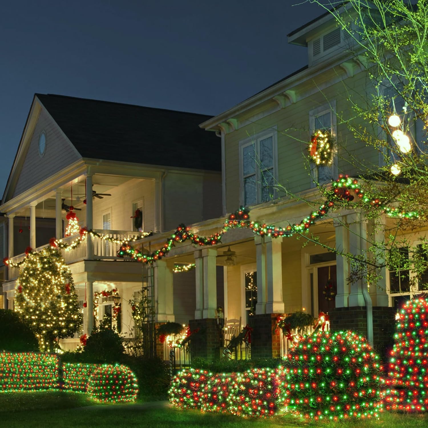 WBao Net Lights Indoor Aesthetic – 200LED Solar Powered Holiday Mesh for Window Displays, Mantels, and Festive Home Atmosphere