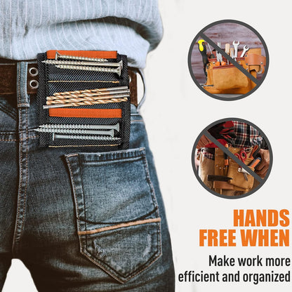 WEARXI Magnetic Tool Wristband – Workshop Productivity Upgrade for Electricians, Carpenters, and Mechanics, Holds Drill Bits and Bolts
