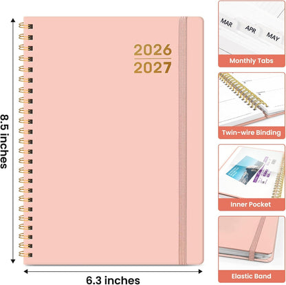 weekly and monthly calendar pages covering 53 weeks (jul 2026–jun 2027)