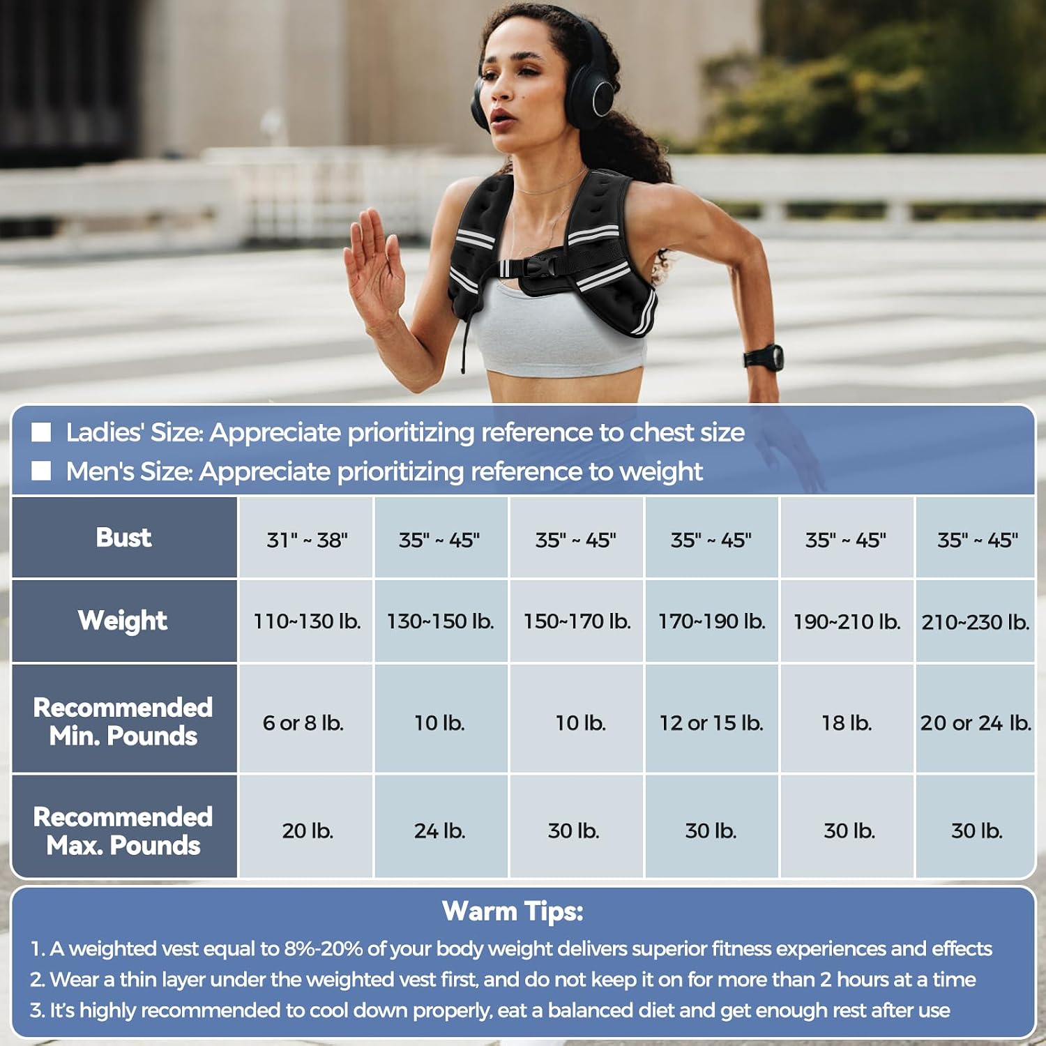 Weighted Vest – Ergonomic Fitness Companion for Stress-Relief Walking and Mind-Body Strength Training at Home