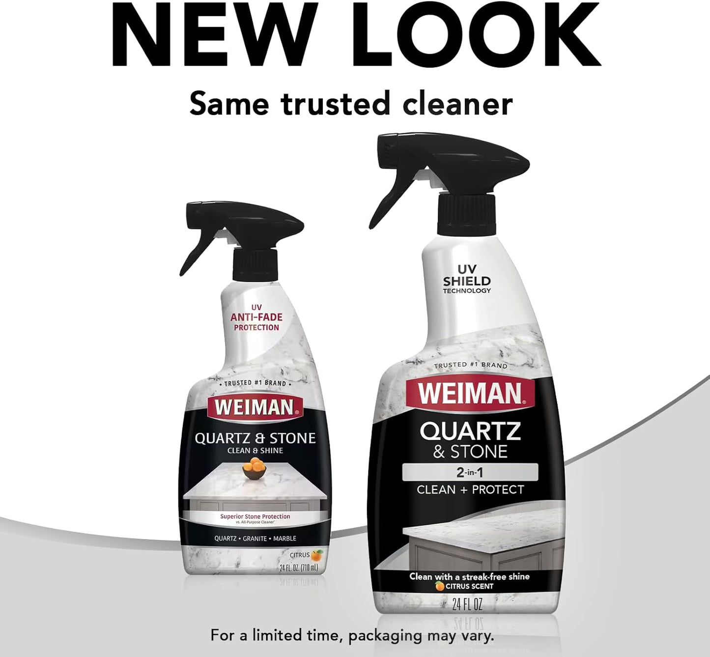 Weiman Quartz Countertop Cleaner and Polish – Streamlined Two-Bottle Bundle for Intentional Kitchens