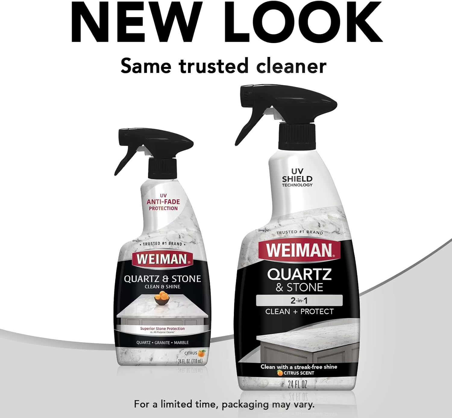 Weiman Quartz Countertop Cleaner and Polish – Streamlined Two-Bottle Bundle for Intentional Kitchens
