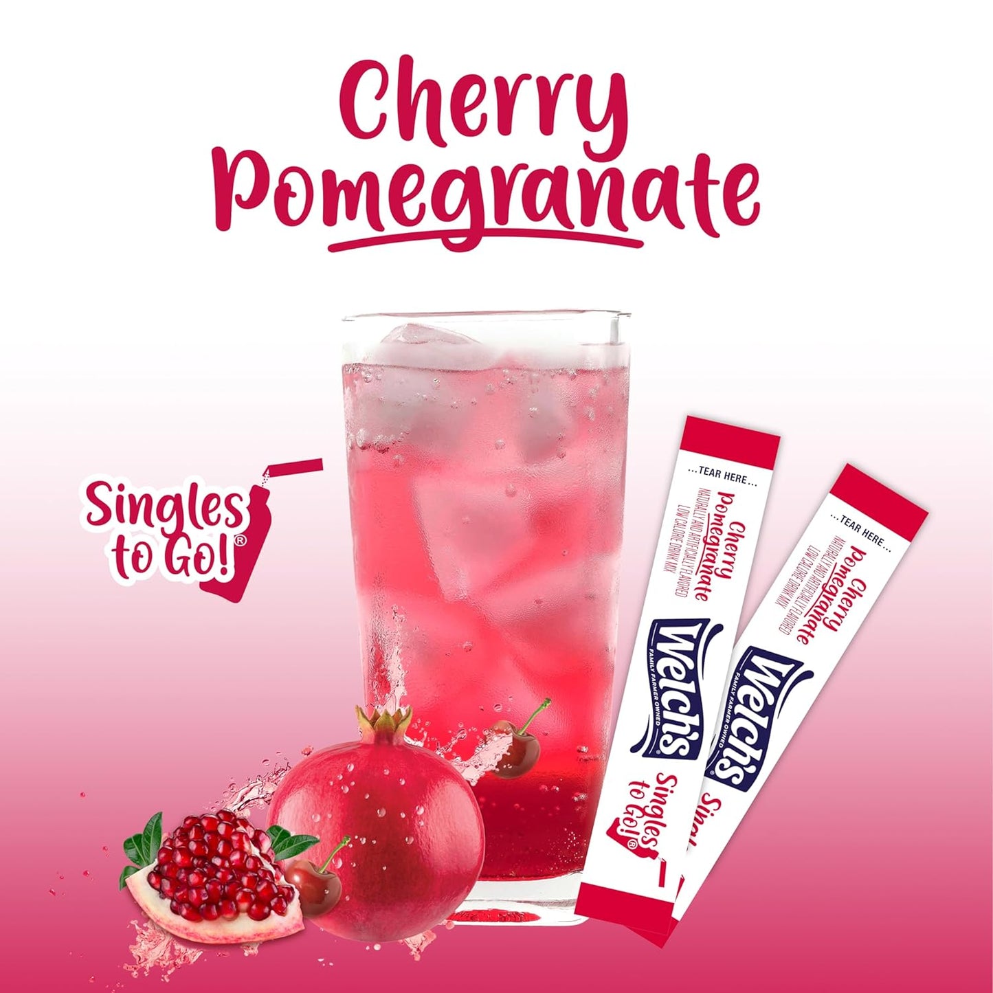 Welch's Singles To Go Water Drink Mix - Office Desk Powder Sticks for Focus and All Day Workday Hydration