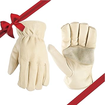 Wells Lamont Heavy-Duty Cowhide Gloves with Reinforced Palm Patch, Built for High-Output Construction Work