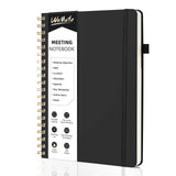 WEMATE Meeting Notebook for Work B5 (7"x10") - Semester Notebook for High Schoolers & Seminar Attendees, Action Item Tracking, Light Blue