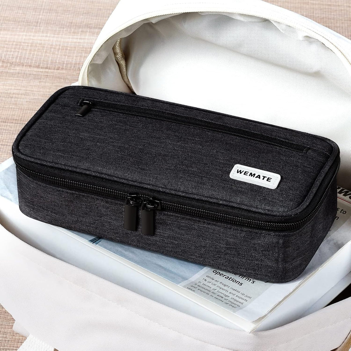 WEMATE Pencil Pouch – Intentional Workspace Organizer, Less is More Stationery Bag