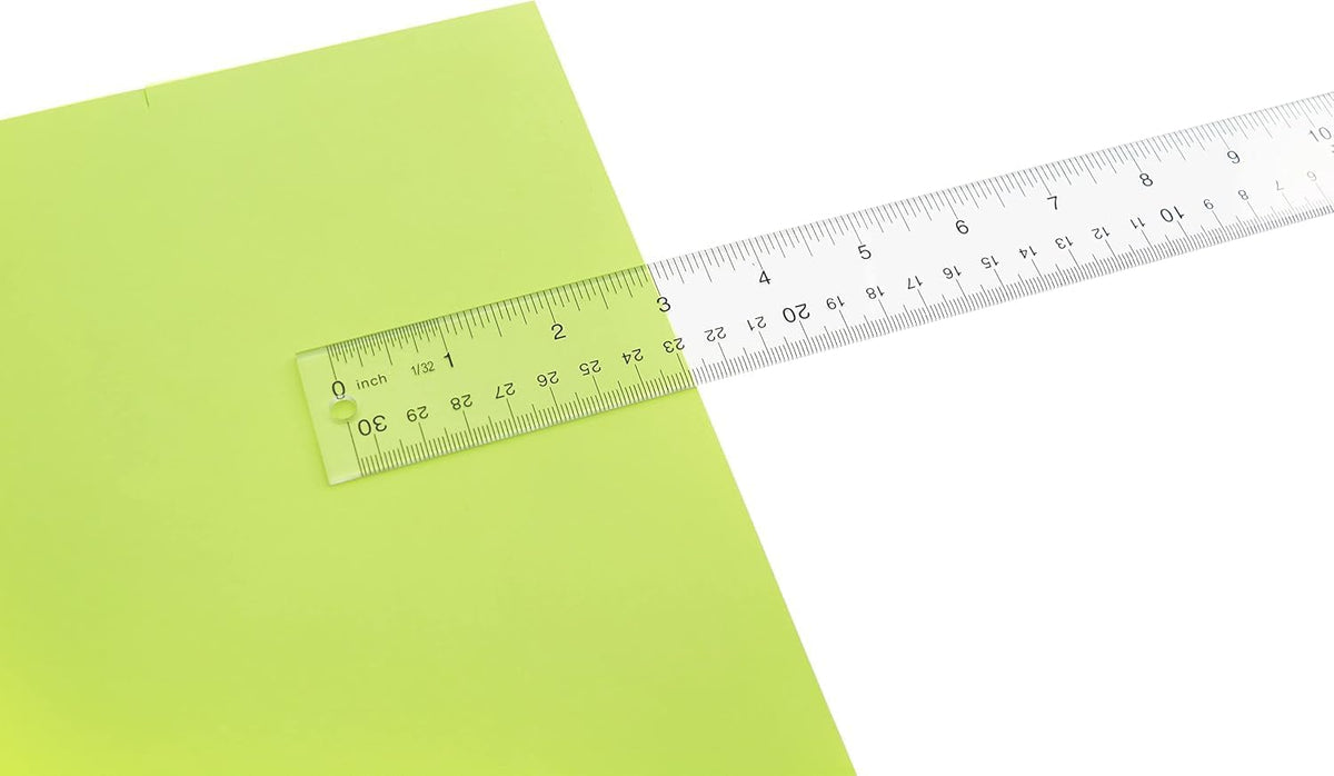 Westcott 12-Inch Clear Ruler – Durable Student Ruler for Children's Art Projects and Study Area