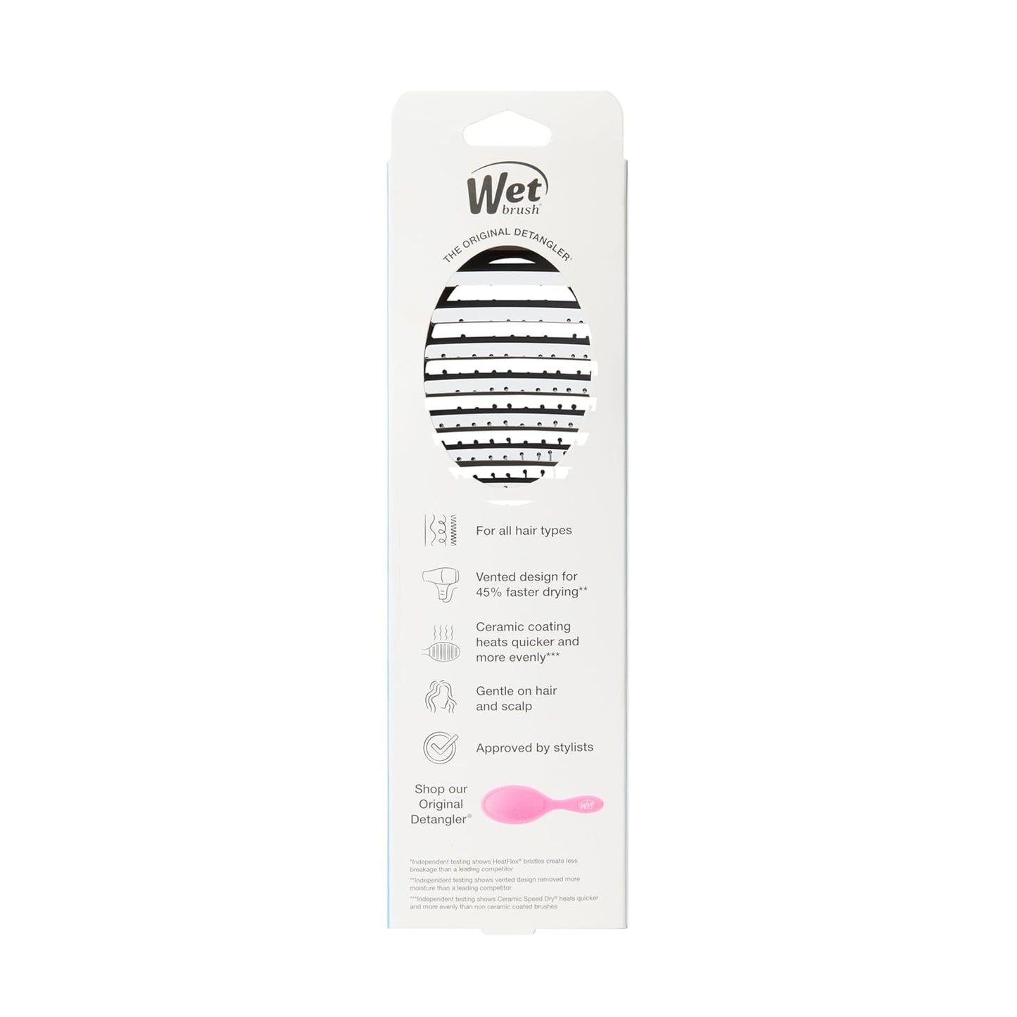 Wet Brush Ceramic Speed Dry Hair Brush – Gentle Self-Care Tool for Curly and Textured Hair, HeatFlex Bristles for Safer Scalp-Friendly Styling