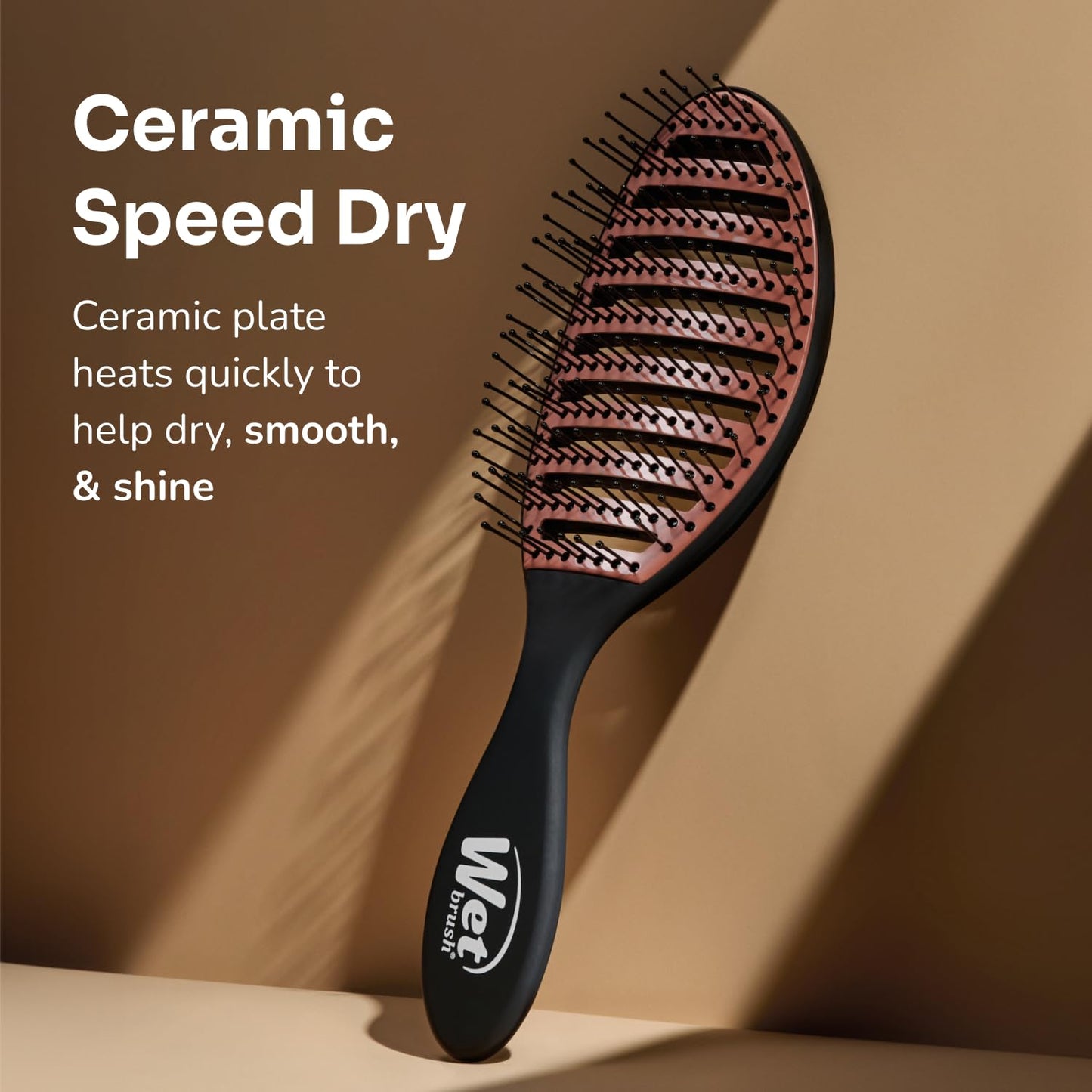 Wet Brush Ceramic Speed Dry Hair Brush – Gentle Self-Care Tool for Curly and Textured Hair, HeatFlex Bristles for Safer Scalp-Friendly Styling