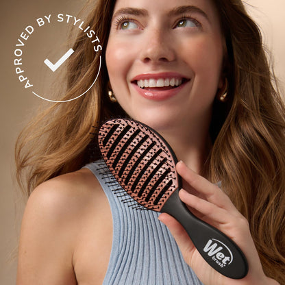 Wet Brush Ceramic Speed Dry Hair Brush – Gentle Self-Care Tool for Curly and Textured Hair, HeatFlex Bristles for Safer Scalp-Friendly Styling