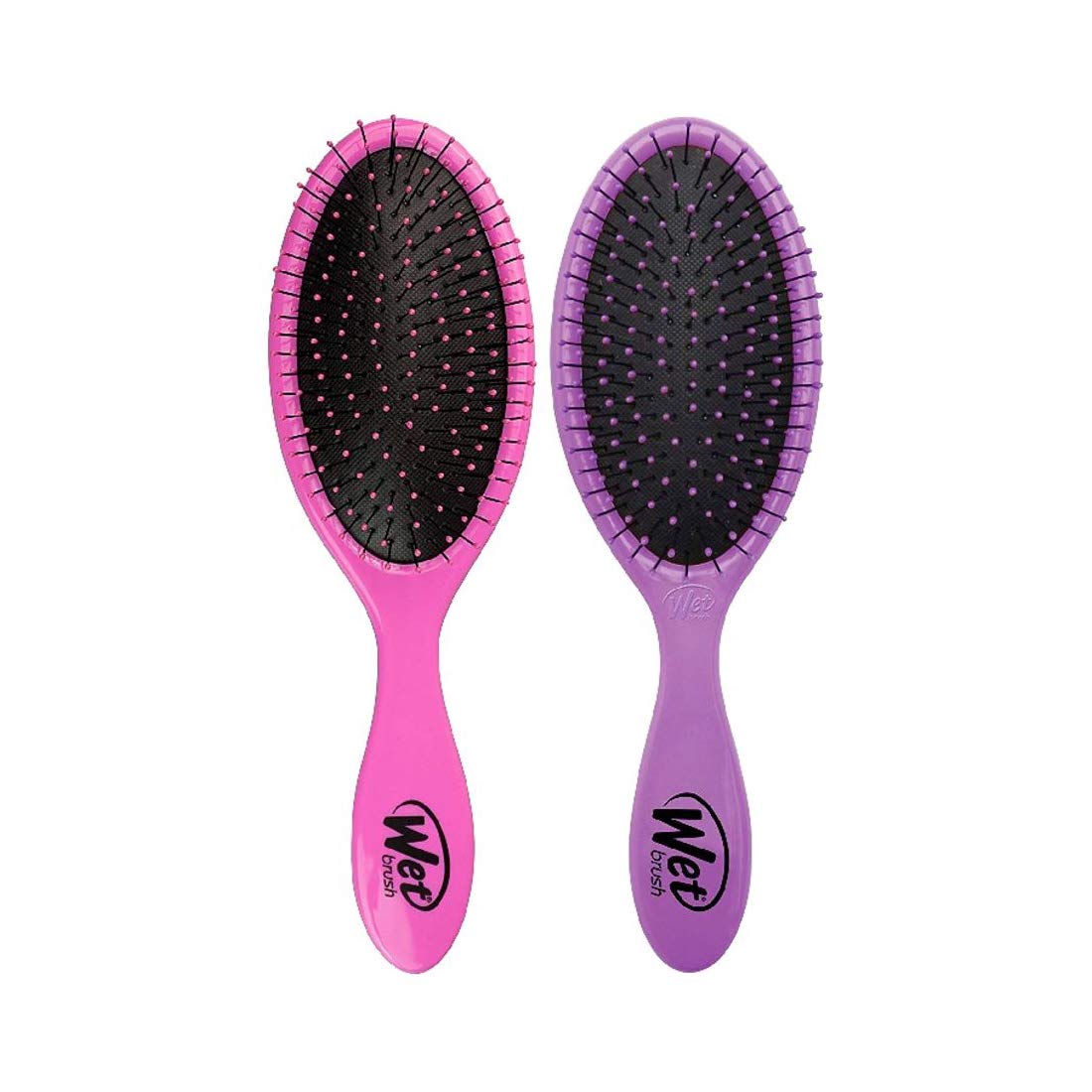 Wet Brush Detangling Brush, Original Detangler (Pink &amp;amp; Purple, 2 Pack), Wet &amp;amp; Dry Tangle-Free Hair Brush for Women &amp;amp; Men, No Tangle, Soft and Flexible Bristles for Straight, Curly and Thick Hair