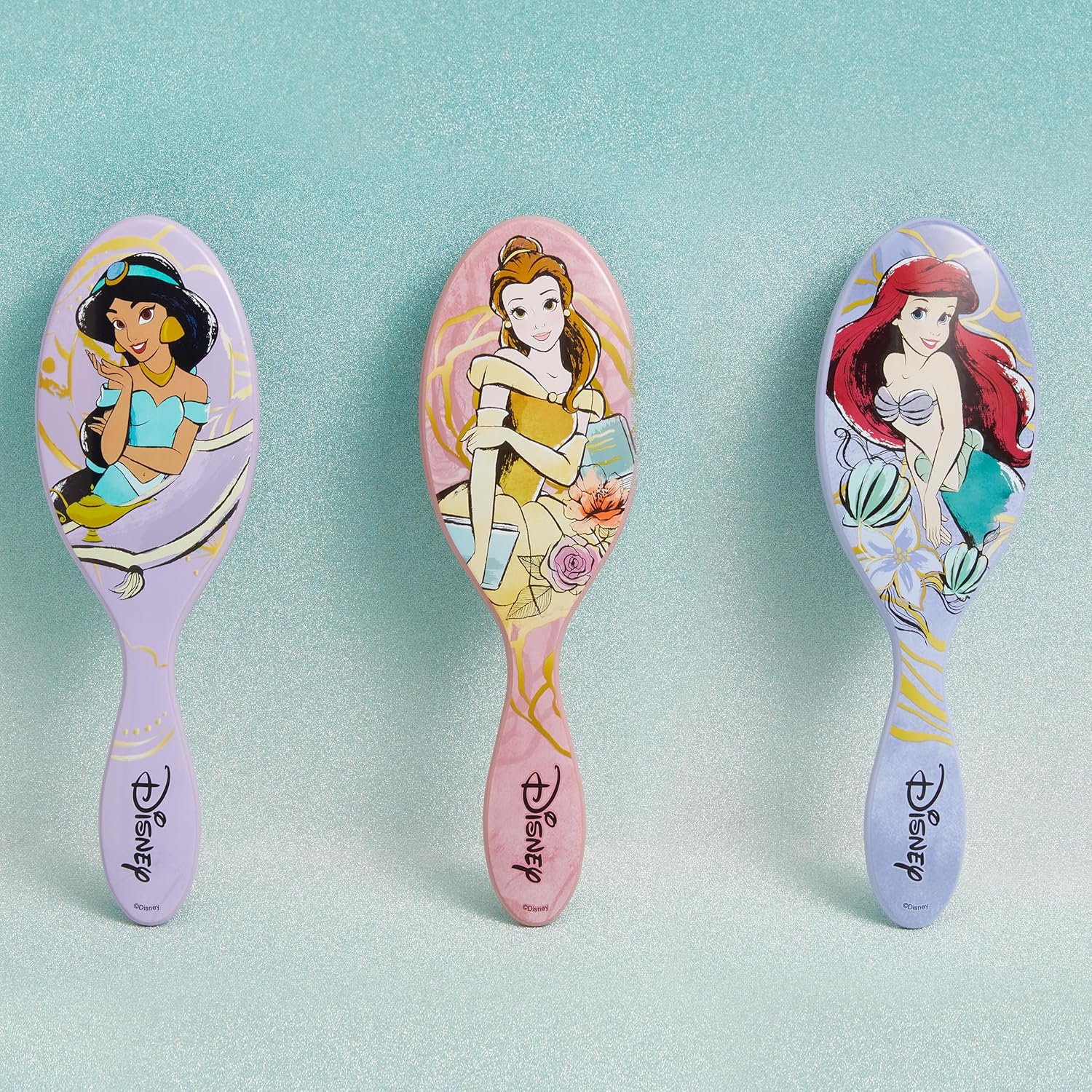 Wet Brush Disney Original Hair Detangler, Ariel (Elegant Princess) – Birthday Gift for Girls, Themed Hairbrush with Collectible Princess Design