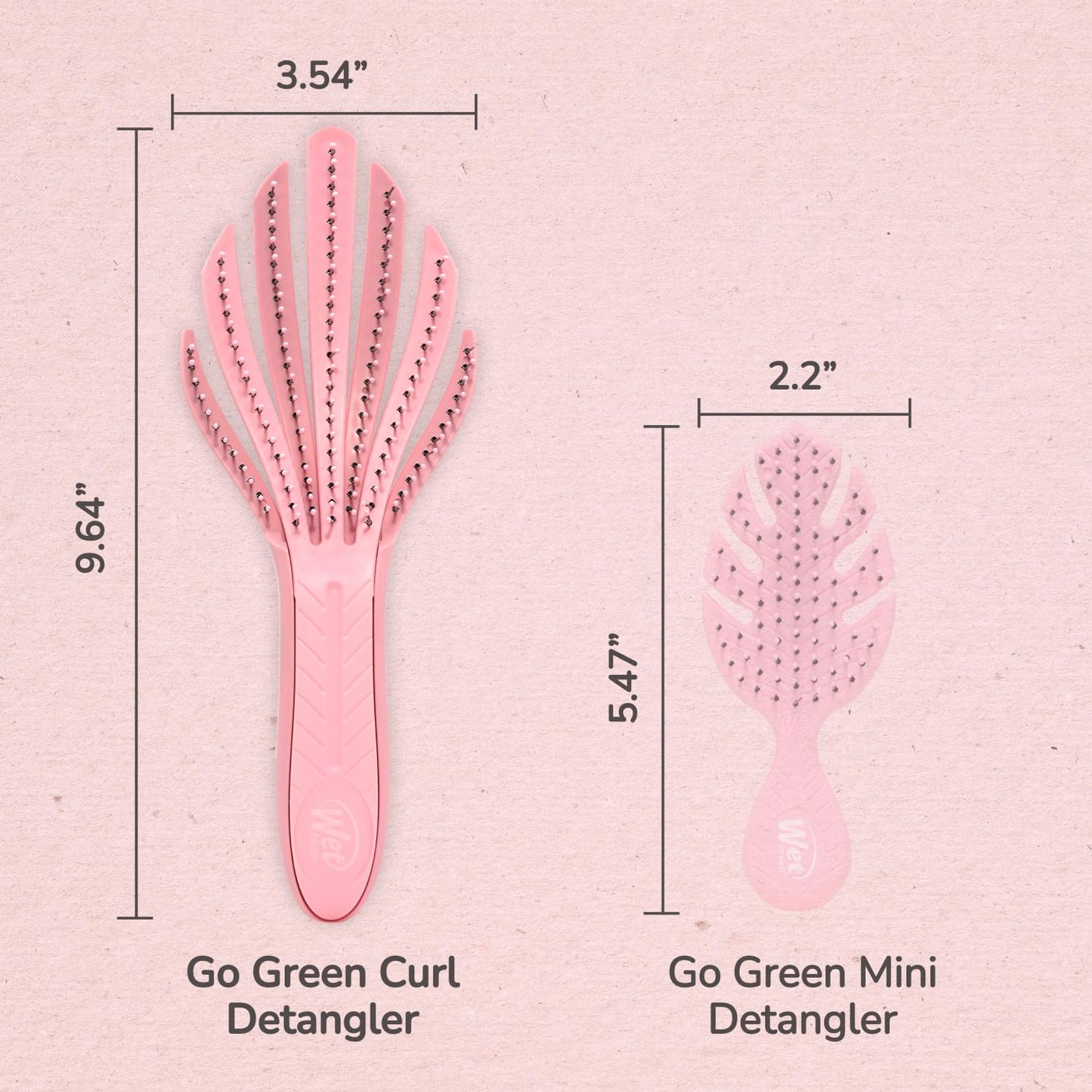 Wet Brush Go Green Curl Detangler – Minimalist Hair Tool for Curly Hair, One-Brush Routine