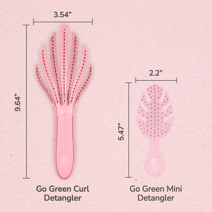 Wet Brush Go Green Curl Detangler – Minimalist Hair Tool for Curly Hair, One-Brush Routine