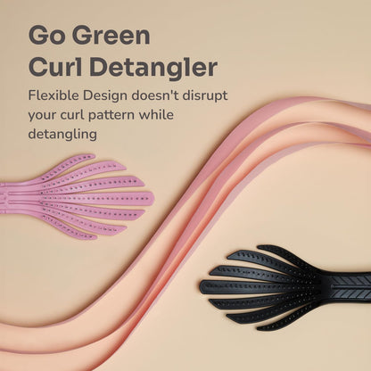 Wet Brush Go Green Curl Detangler – Minimalist Hair Tool for Curly Hair, One-Brush Routine