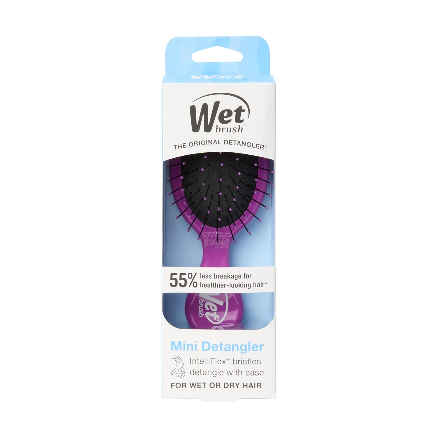 Wet Brush Mini Detangler – Compact Hair Brush for Beach Days and Poolside Use, Pain-Free Tangle Removal