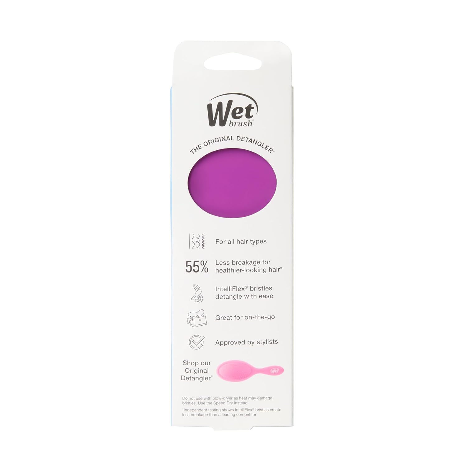 Wet Brush Mini Detangler – Compact Hair Brush for Beach Days and Poolside Use, Pain-Free Tangle Removal