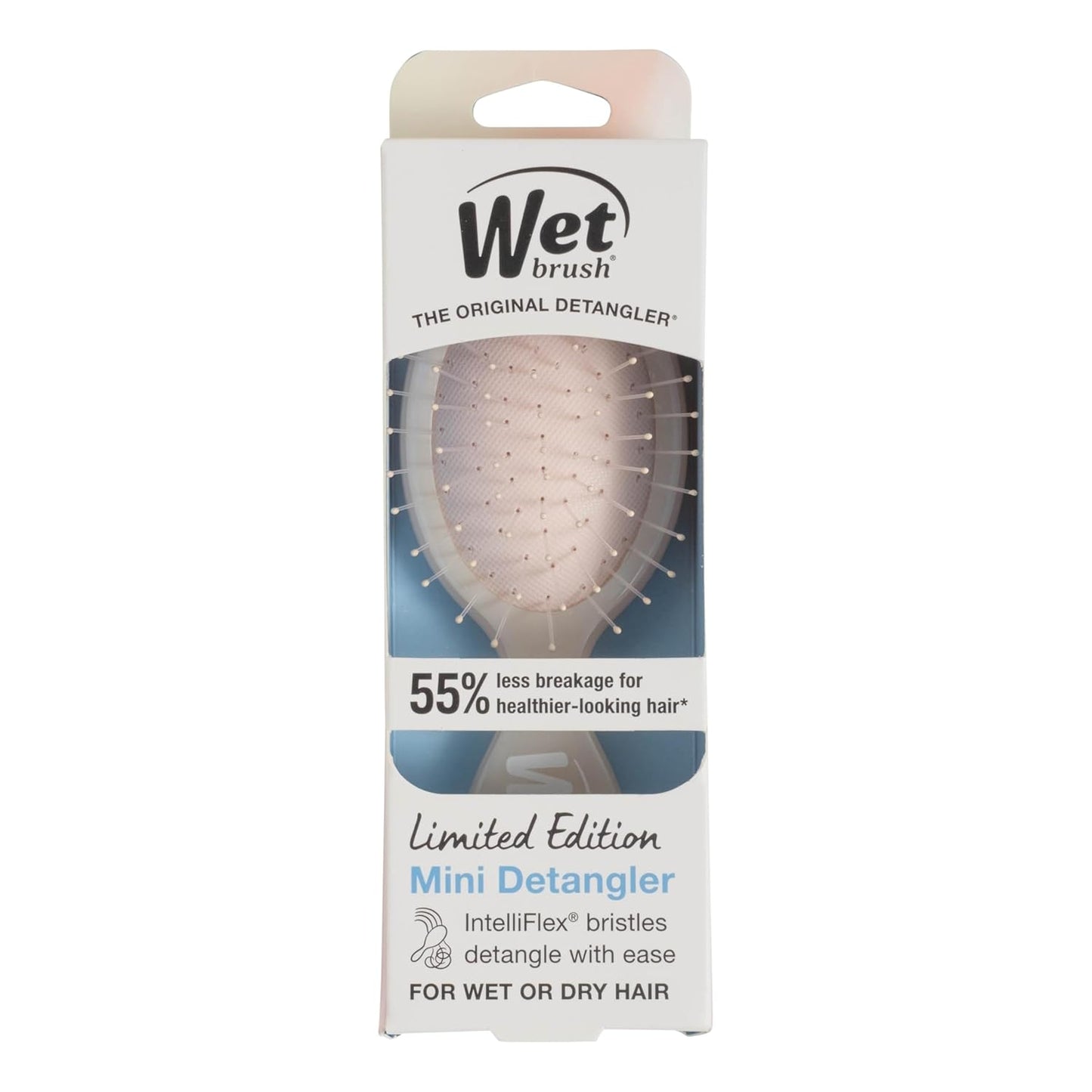 Wet Brush Mini Detangler – Stocking Stuffer Hairbrush for Teens, Prismatic Glow Travel Size Detangler