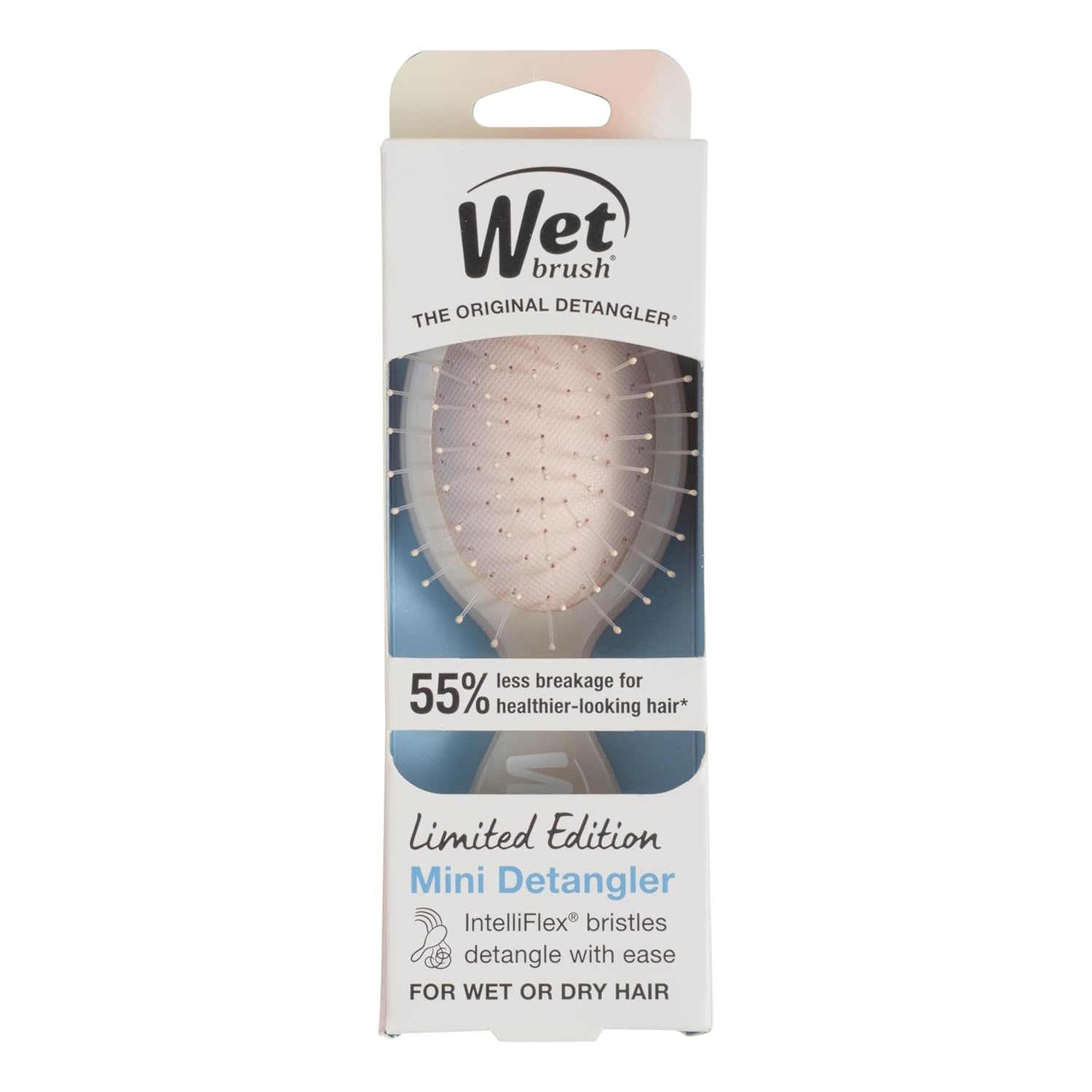 Wet Brush Mini Detangler – Stocking Stuffer Hairbrush for Teens, Prismatic Glow Travel Size Detangler