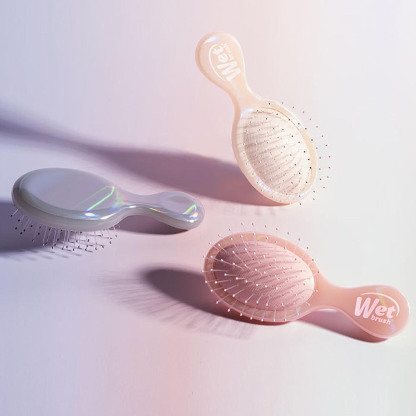 Wet Brush Mini Detangler – Stocking Stuffer Hairbrush for Teens, Prismatic Glow Travel Size Detangler